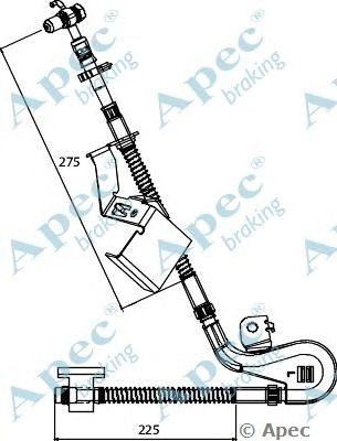 APEC BRAKING hos3938 -  Тормозной шланг